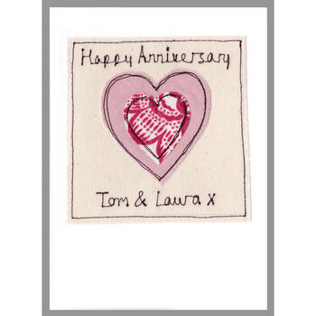 Personalised Love Heart Romance Or Anniversary Card, 11 of 12