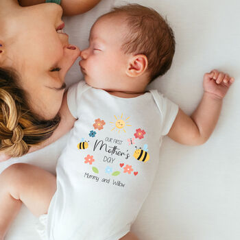 Personalised Our First Mother's Day Bodysuit, 2 of 2