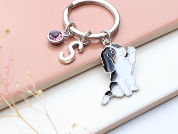 Personalised English Springer Spaniel Keyring Dog Lover Gift, 7 of 11