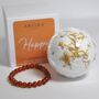 Happy Carnelian Bath Bomb And Crystal Bracelet Gift, thumbnail 1 of 7