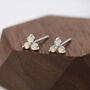 Opal Trio Stud Earrings In Sterling Silver, thumbnail 4 of 10