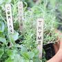 Set Of Seven Personalised Wooden Herb Garden Markers, thumbnail 4 of 4