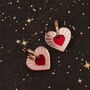 Sylvie Heart Charm Hoops, thumbnail 3 of 4