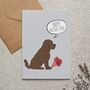 Chocolate Cockapoo / Labradoodle Mother's Day Card Dog Mum Card From The Dog, thumbnail 1 of 12