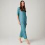 Women's 'Blooming Fabulous' Bamboo Lace Pyjama Set, thumbnail 2 of 7