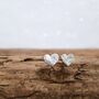 Sterling Silver Heart Studs, thumbnail 3 of 5