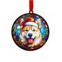 Akita In Santa Hat Suncatcher Decoration, thumbnail 6 of 6
