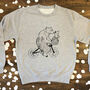 Bear Riding Bicycle Unisex Sweater, thumbnail 1 of 4