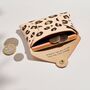 Personalised Leopard Print Leather Card + Coin Purse, thumbnail 3 of 7