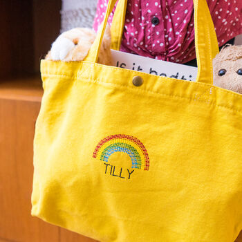 Personalised Children's Rainbow Tote Bag, 2 of 5
