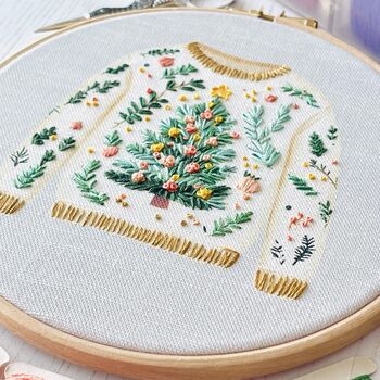 Christmas Jumper Embroidery Kit, 4 of 6