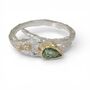 Elvish Twig Engagement Ring, Green Sapphire Ring, thumbnail 2 of 4