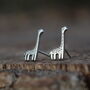 Giraffe Earrings Studs Nature Inspired Silver Jewellery, thumbnail 3 of 3