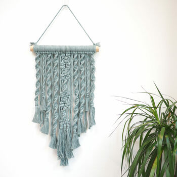 Modern Macrame Pennant Style Wall Hanging, 7 of 9
