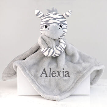 Personalised Zebra Baby Comforter, 2 of 9