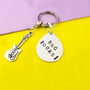 Personalised Dad Rocks Guitar Keyring, thumbnail 1 of 8