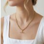 Kin Gold T Bar Necklace, thumbnail 4 of 5