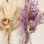 Purple Dried Flower And Macrame Hanger, thumbnail 4 of 4
