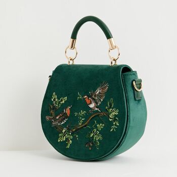 Fable Robin Love Embroidered Saddle Bag, 2 of 7