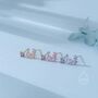 Sterling Silver Asymmetric Hydrangea Cz Stud Earrings, thumbnail 5 of 12