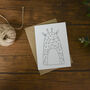 Illustrated Giraffe Greeting Card, thumbnail 1 of 4