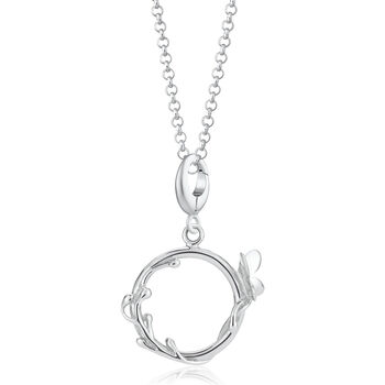 Sterling Silver Butterfly Ring Necklace, 2 of 8