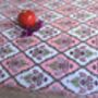 Gulmohar Table Cover Blue/Pink, thumbnail 1 of 3