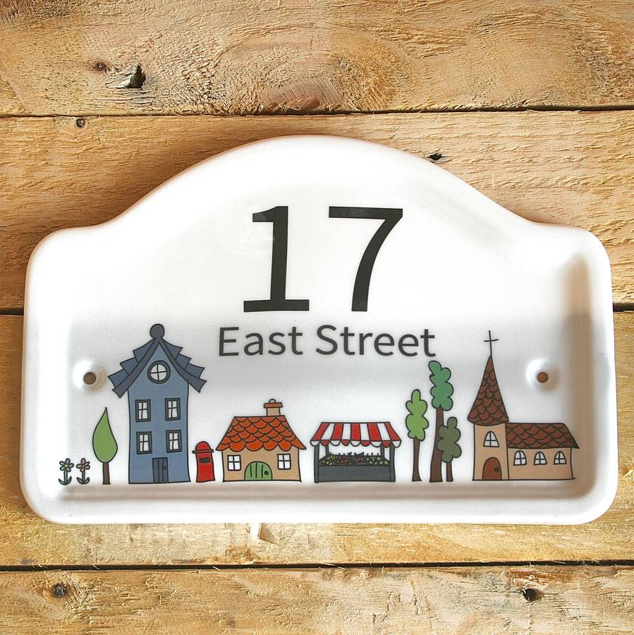 Personalised House Sign By Sparkle Ceramics