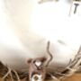 Handmade Needle Felted Cup Of Tea Mouse Wreath, Floral Decor, thumbnail 5 of 8