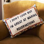 I Don't Cook Needlepoint Cushion, thumbnail 1 of 2