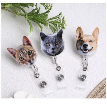Personalized Badge Reel Custom Photo Pet, 6 of 7