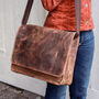 Deluxe Leather Messenger Bag, thumbnail 9 of 12