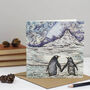 'Penguin Couple' Christmas Card, thumbnail 1 of 2