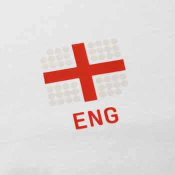England Team Flag White Organic T Shirt, 2 of 6