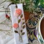Hand Embroidered Rose Linen Bookmark, thumbnail 1 of 4