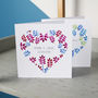 Personalised Floral Heart Anniversary Card For Couples, thumbnail 9 of 9