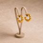 Bold Twisted Gold Hoop Earrings, thumbnail 3 of 5
