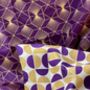 Reusable Fabric Gift Wrap Furoshiki Gold And Plum, thumbnail 2 of 6