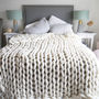 Woolacombe Super Chunky Hand Knitted Throw, thumbnail 3 of 9