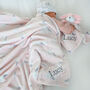 Personalised Pink Dalmatian Puppy Comforter And Blanket, thumbnail 5 of 12
