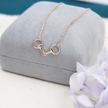 Snaffle Bit Necklace In Sterling Silver, 6 of 11