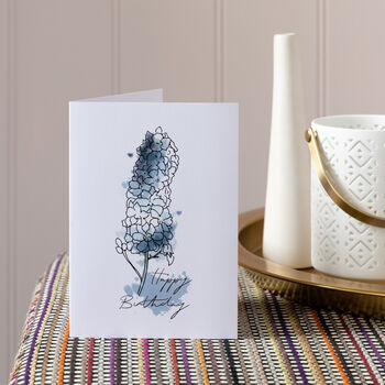 Personalised Watercolour Birth Flower Card, 3 of 7