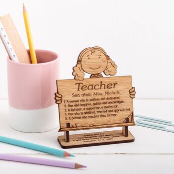 Definition Of A Teacher, Personalised Sign, 2 of 3