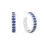 Sophie Blue Silver Chunky Earrings, thumbnail 1 of 2