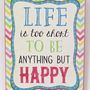 Vintage Be Happy Wall Sign, thumbnail 3 of 3