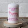 Mum Personalised Mummy Candle, thumbnail 3 of 5