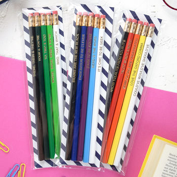 Ombre Blue Geek Pencil Set, 3 of 3