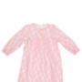 Girls Pink Bunny Cotton Long Sleeved Nightie, thumbnail 1 of 4