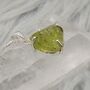 Raw Peridot Sterling Silver Pendant Necklace, thumbnail 12 of 12