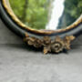 20cm Black And Gold Decorative Wall Mirror – Floral Motif, thumbnail 7 of 10